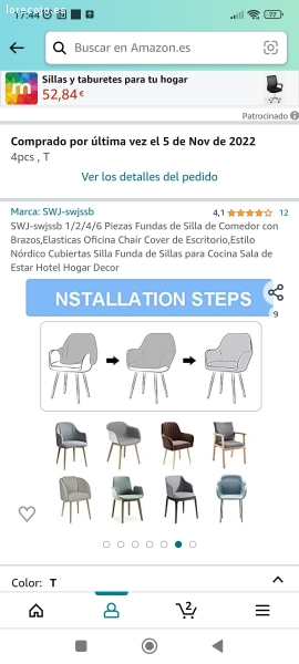 funda de sillas