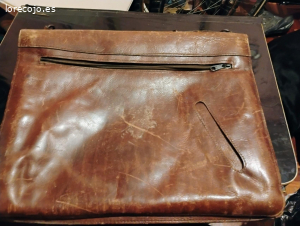 MALETIN DE CUERO ANTIGUO