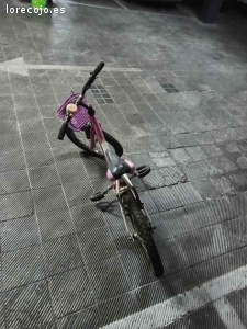 Regalo bici de niña Rosa, con cesta.
