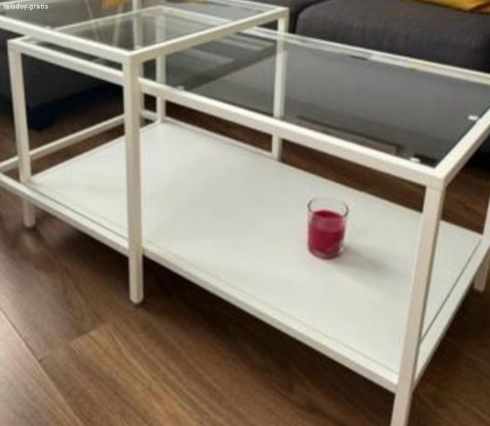 VITTSJÖMesa nido, juego de 2, blanca
